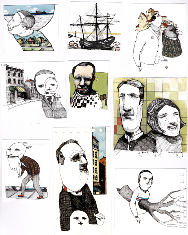 Ryan Price works on paper
